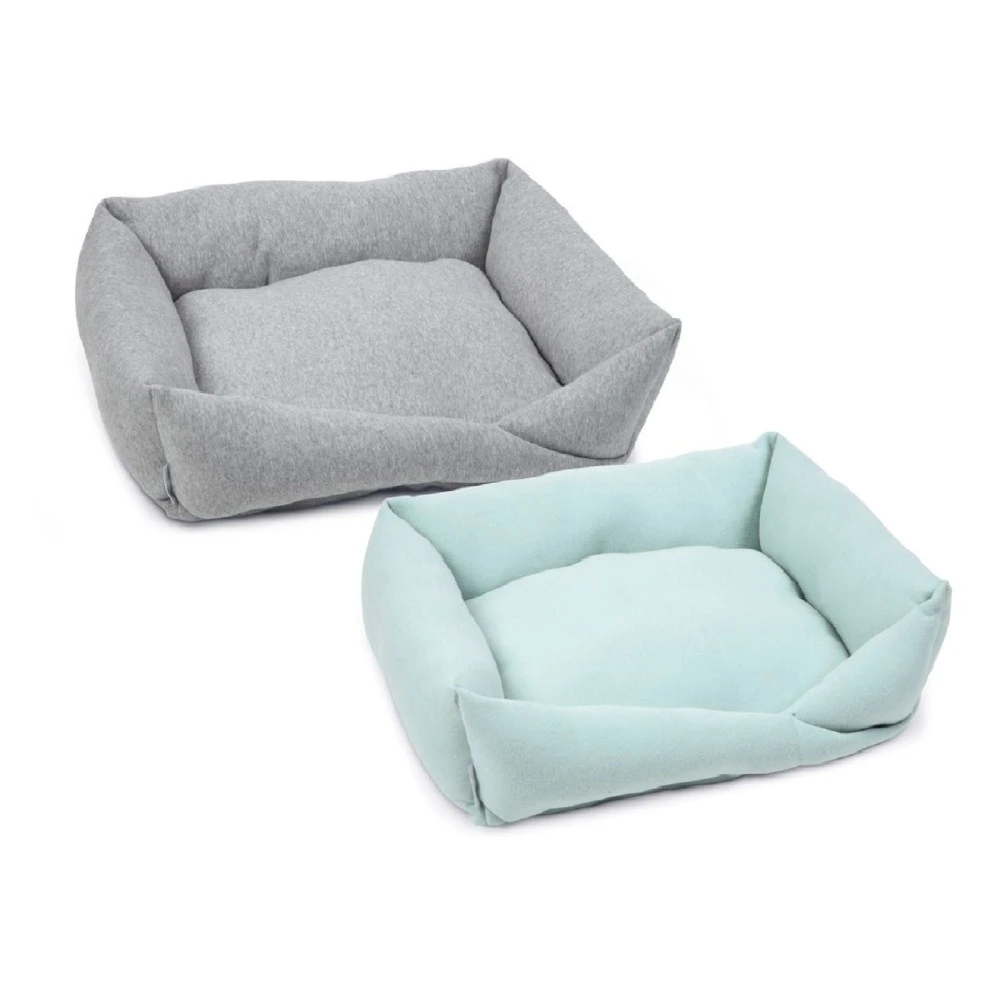 BEEZTEES Hundebett X-Cross Puppy 60cm Grau/Mintgrün Angenehm Weich Für Hunde 1 BEEZTEES Hundebett X-Cross Puppy 60cm Grau/Mintgrün Angenehm Weich Für Hunde
