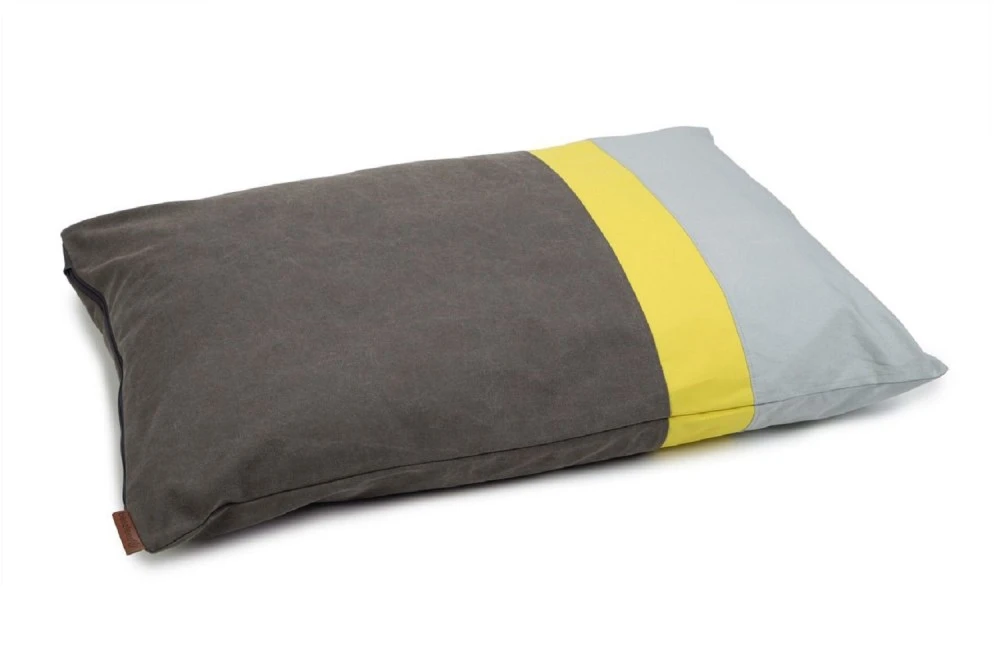 BEEZTEES Liegekissen LUMBRO Grau-gelb 100 X 70cm Bezug Abnehmbar Für Hunde 1 BEEZTEES Liegekissen LUMBRO Grau-gelb 100 X 70cm Bezug Abnehmbar Für Hunde