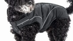 DOGBITE Winterjacke MATT Fexible-System Schwarz Mantel Für Hunde