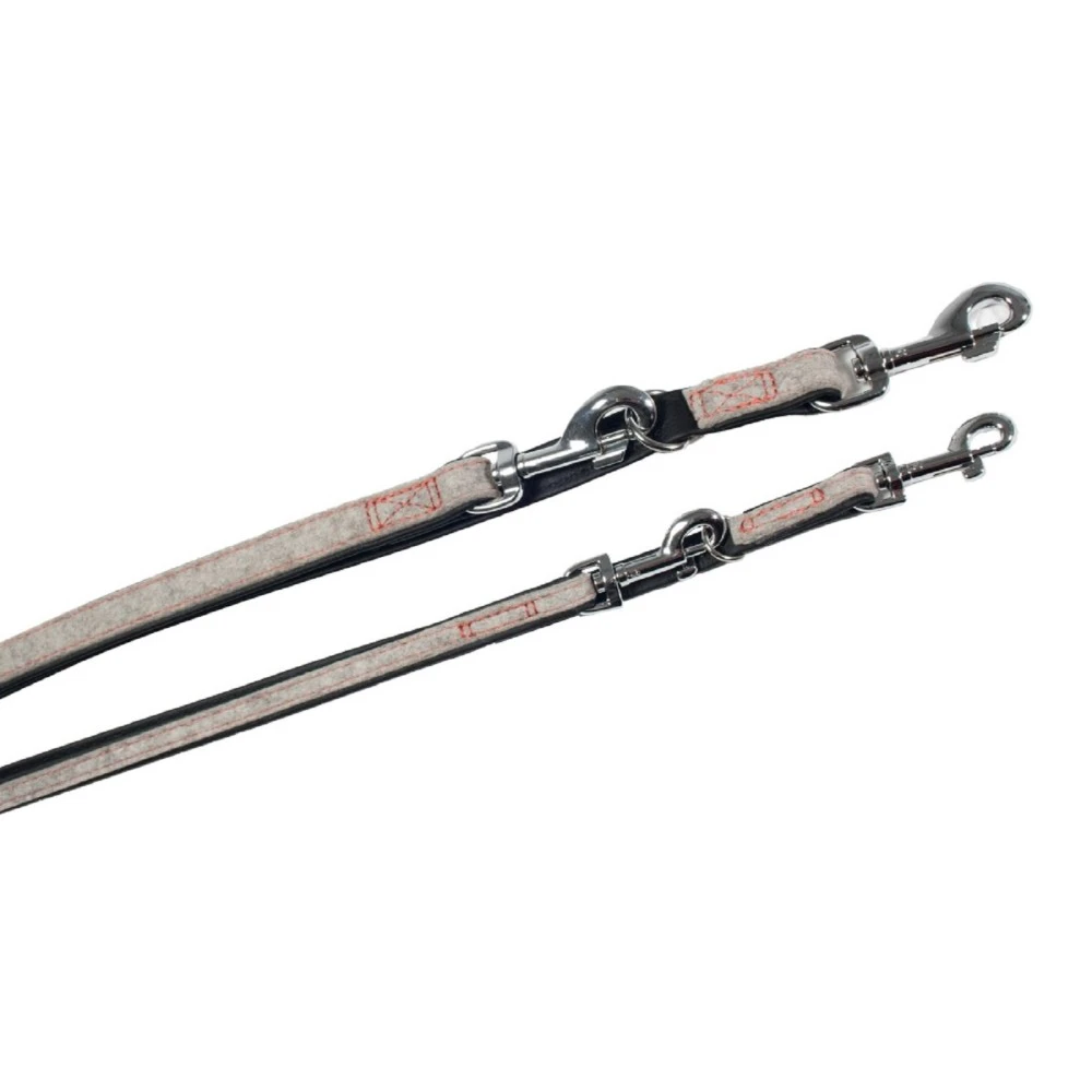 FUTTERSCHEUNE.COM® Filz-Leine LIEBLINGSSTÜCK Grau Rot Schwarz Leder 2m 14mm 2 FUTTERSCHEUNE.COM® Filz-Leine LIEBLINGSSTÜCK Grau Rot Schwarz Leder 2m 14mm – Bild 2