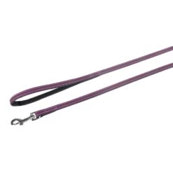 KARLIE Führleine VINTAGE Lederleine Violett 100cm 18mm Für Hunde