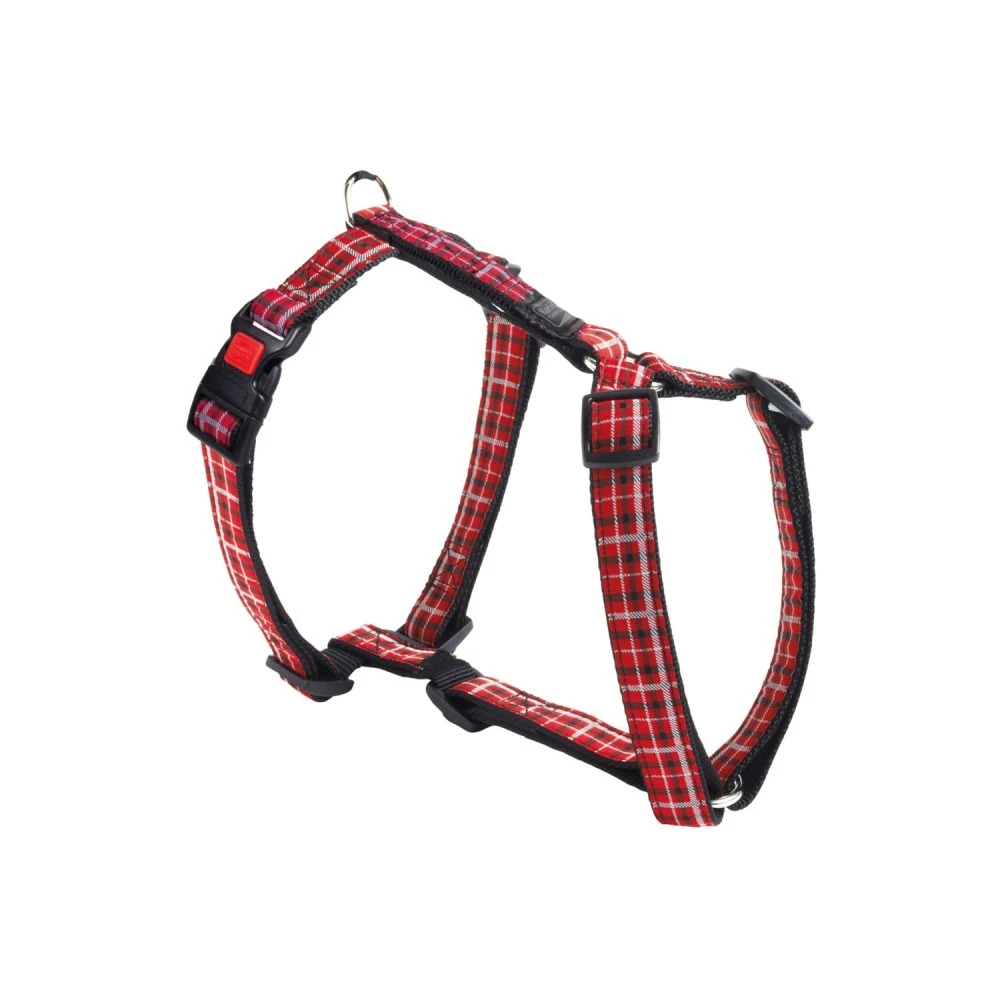 KARLIE Geschirr TARTA Nylon Rot Kariert Aufgenäht XL 90-120cm 25mm Für Hunde 2 KARLIE Geschirr TARTA Nylon Rot Kariert Aufgenäht XL 90-120cm 25mm Für Hunde – Bild 2