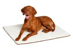 KARLIE Gesundheitsbett ORTHO MATTE Memory Foam Weiss/braun Für Hunde + Katzen