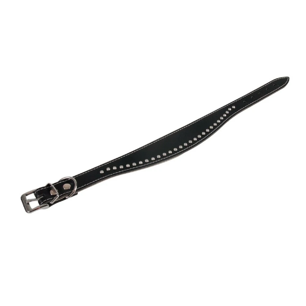 KARLIE Lederhalsband CHIC Strassbesatz Schwarz/Blau Oder Schwarz/Grau Für Hunde 3 KARLIE Lederhalsband CHIC Strassbesatz Schwarz/Blau Oder Schwarz/Grau Für Hunde – Bild 3