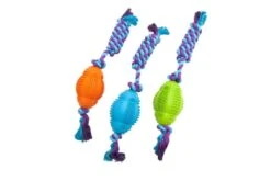 KARLIE Spielzeug RUFFUS DENTAL BOUNCER Mit Seil Ca 38cm Farblich Sortiert Für Hunde