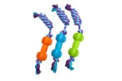 KARLIE Spielzeug RUFFUS DENTAL HANTEL Mit Kordel 38cm Farblich Sortiert Für Hunde