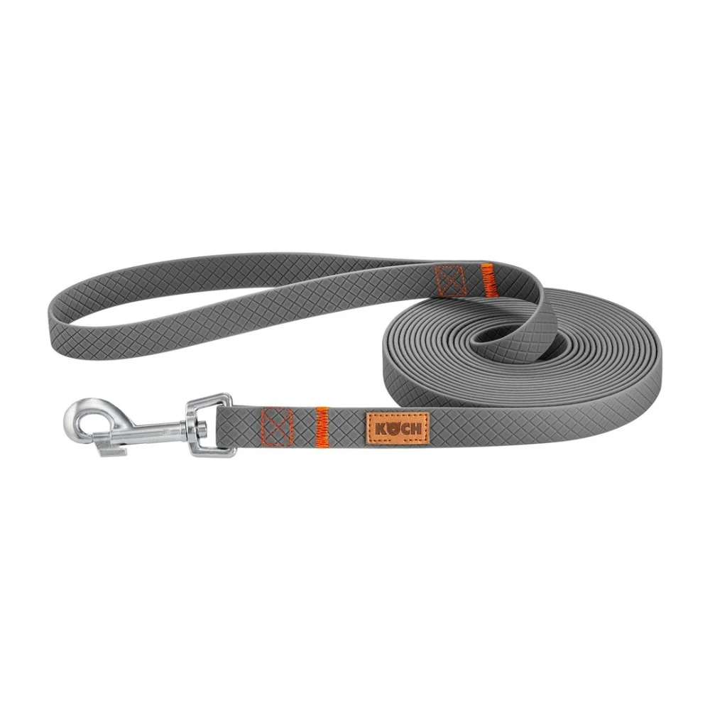 KOCH Leine WATERPROOF Trainingsleine Mit Handschlaufe Grau/Neonorange Für Hunde 1 KOCH Leine WATERPROOF Trainingsleine Mit Handschlaufe Grau/Neonorange Für Hunde