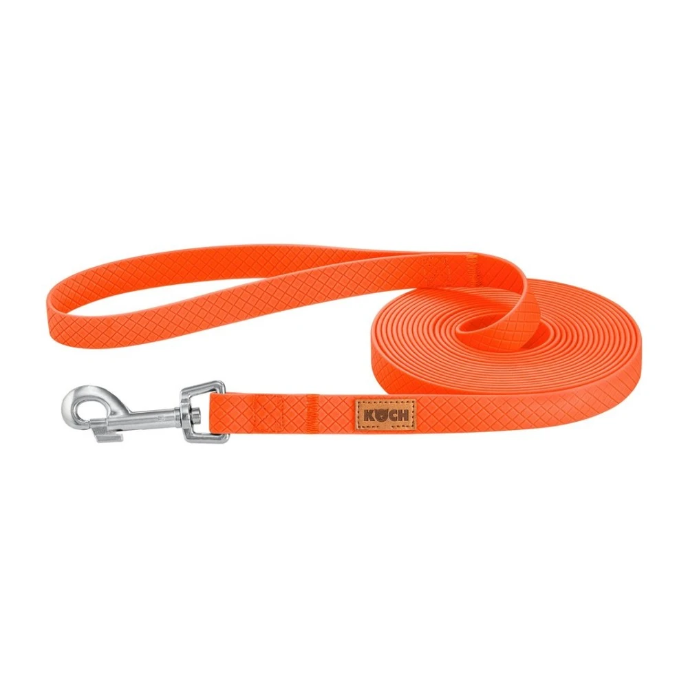 KOCH Leine WATERPROOF Trainingsleine Mit Handschlaufe Grau/Neonorange Für Hunde 2 KOCH Leine WATERPROOF Trainingsleine Mit Handschlaufe Grau/Neonorange Für Hunde – Bild 2