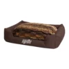 PAKMAS Hundebett OEKO-BED Mit Wendeoptik In Plüsch Leo Braun 120 X 95 X 28cm