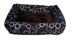TRIXIE Bett MARINO 55 X 55cm Plüsch-Bezug Braun Gemustert Für Hunde