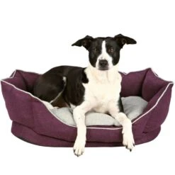 TRIXIE Bett PYRA 70 X 55 Cm Lila/grau Mit Wendekissen Für Hunde