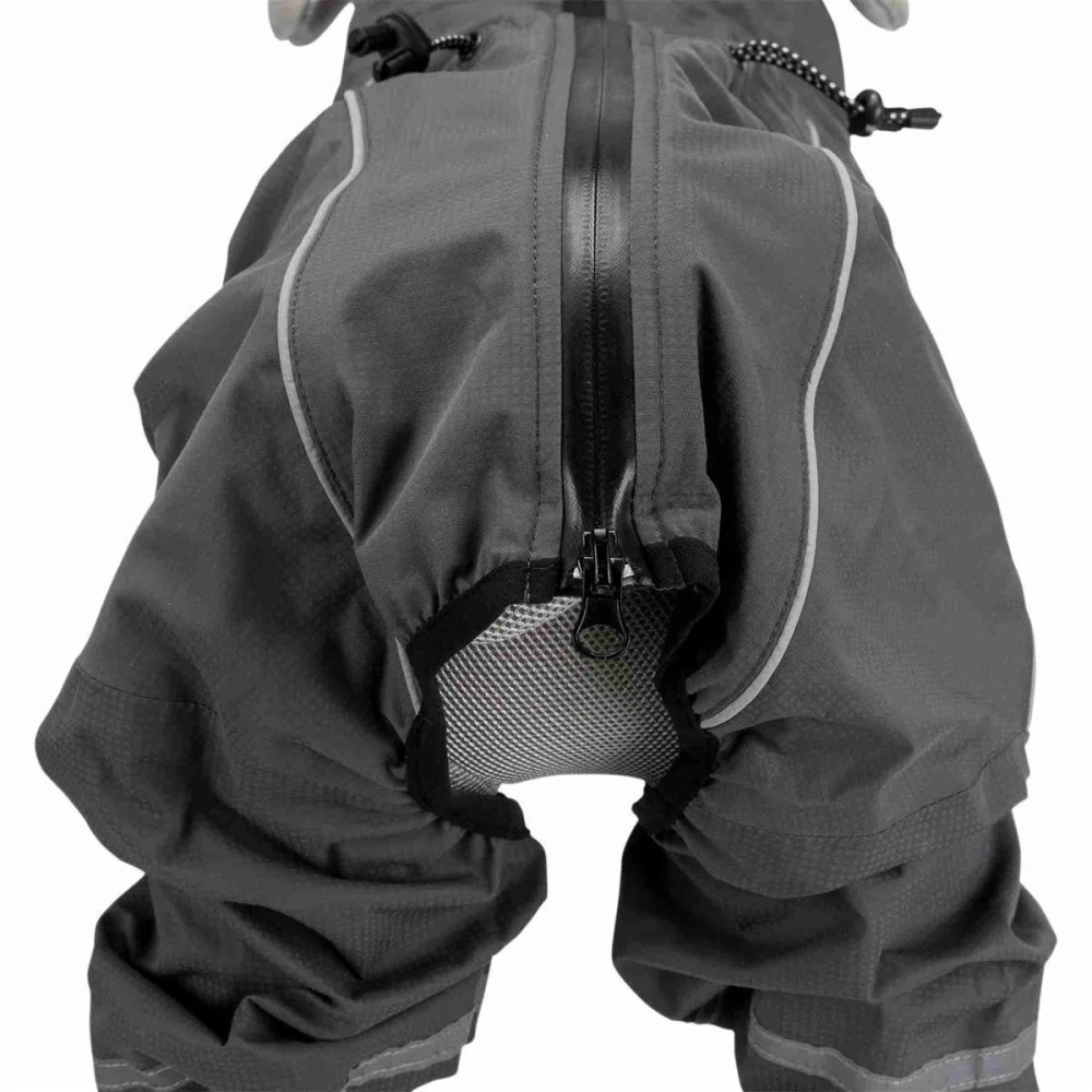 TRIXIE Regen-Overall VAASA Atmungsaktiv Grau Für Hunde 3 TRIXIE Regen-Overall VAASA Atmungsaktiv Grau Für Hunde – Bild 3