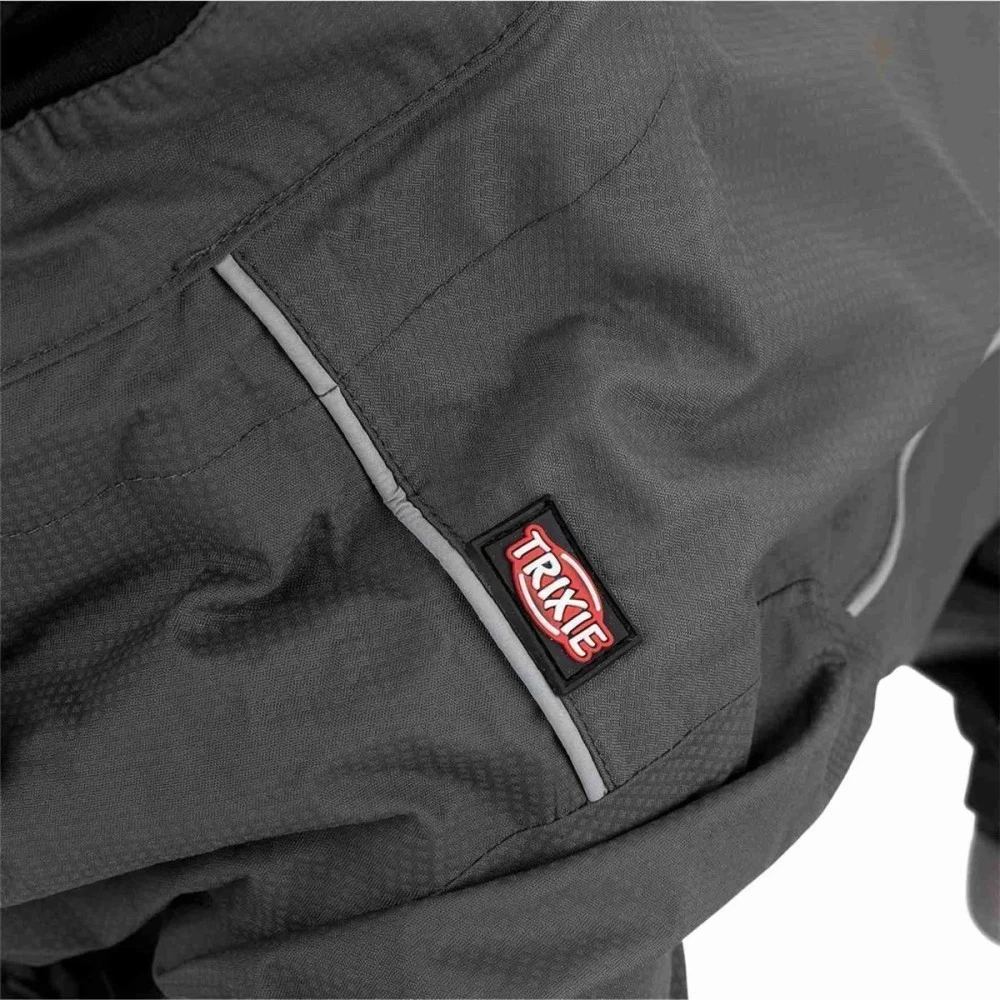 TRIXIE Regen-Overall VAASA Atmungsaktiv Grau Für Hunde 4 TRIXIE Regen-Overall VAASA Atmungsaktiv Grau Für Hunde – Bild 4