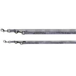 TRIXIE V-Leine Modern Art This Is The Boss 2,00m Silbergrau Für Hunde